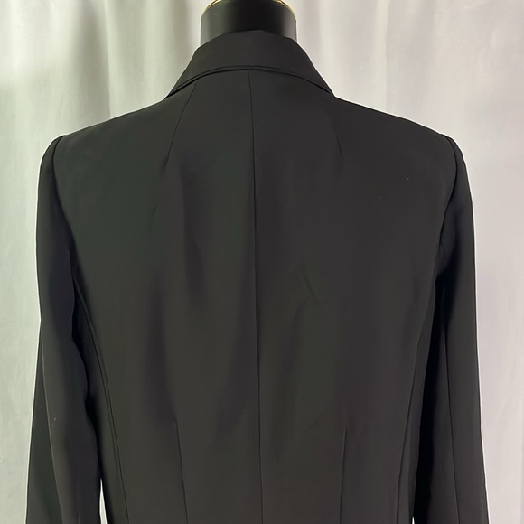 White House Black Market Black Single Button Zipper Accent Blazer - Picture 10 of 16